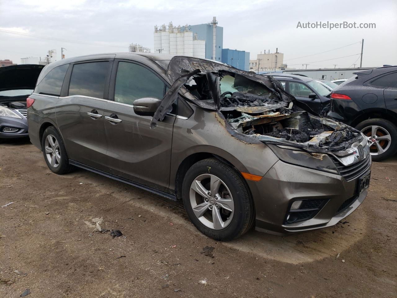 2019 Honda Odyssey Exl Gray vin: 5FNRL6H7XKB062934