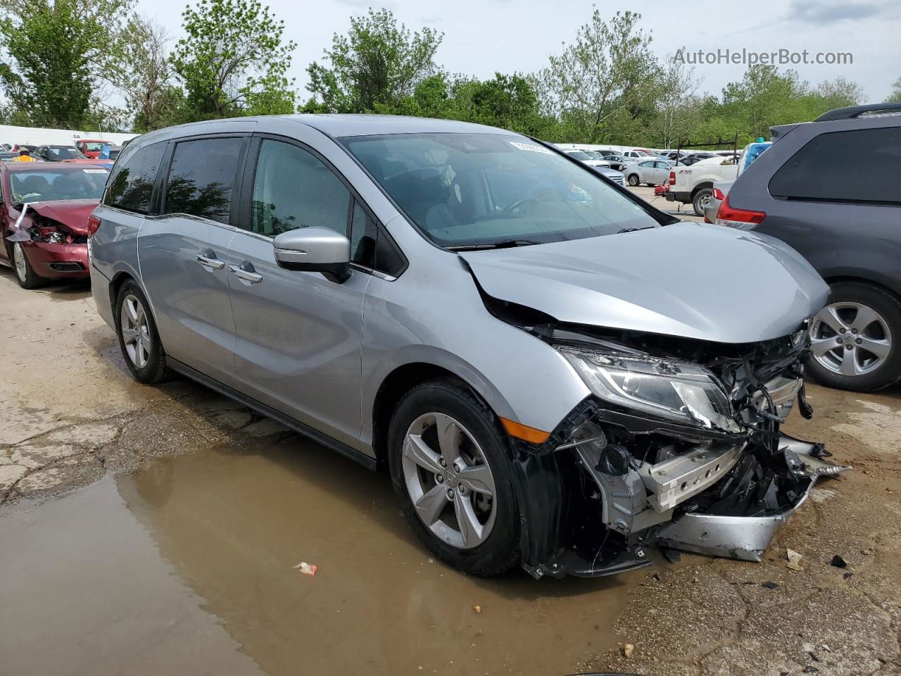 2019 Honda Odyssey Exl Silver vin: 5FNRL6H7XKB083489