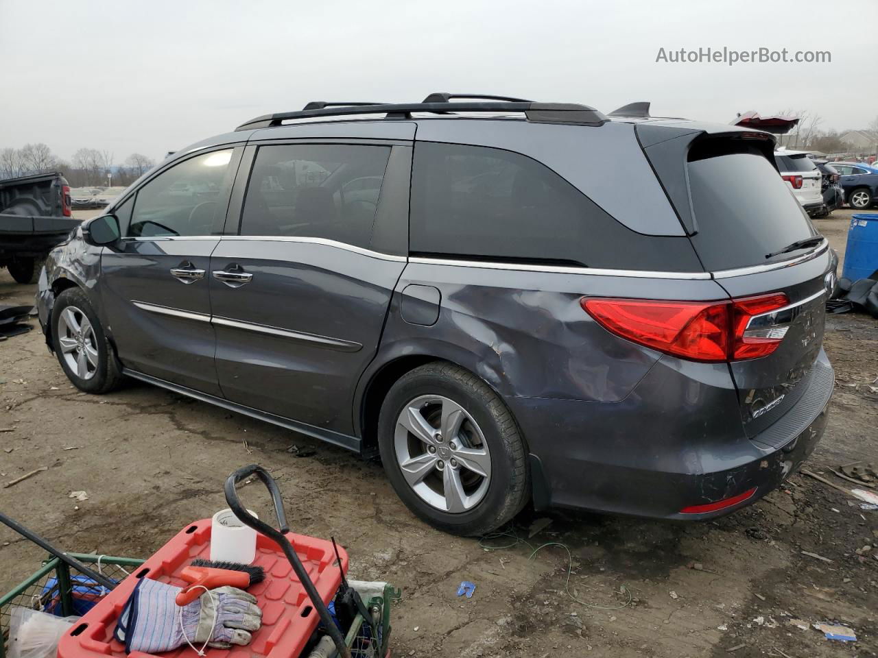 2019 Honda Odyssey Exl Gray vin: 5FNRL6H7XKB094198