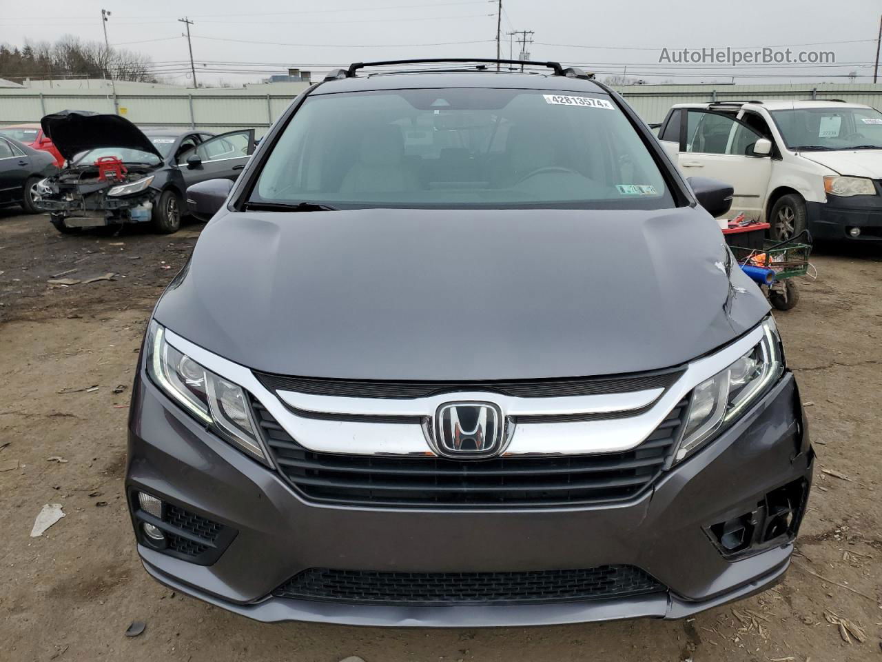 2019 Honda Odyssey Exl Gray vin: 5FNRL6H7XKB094198