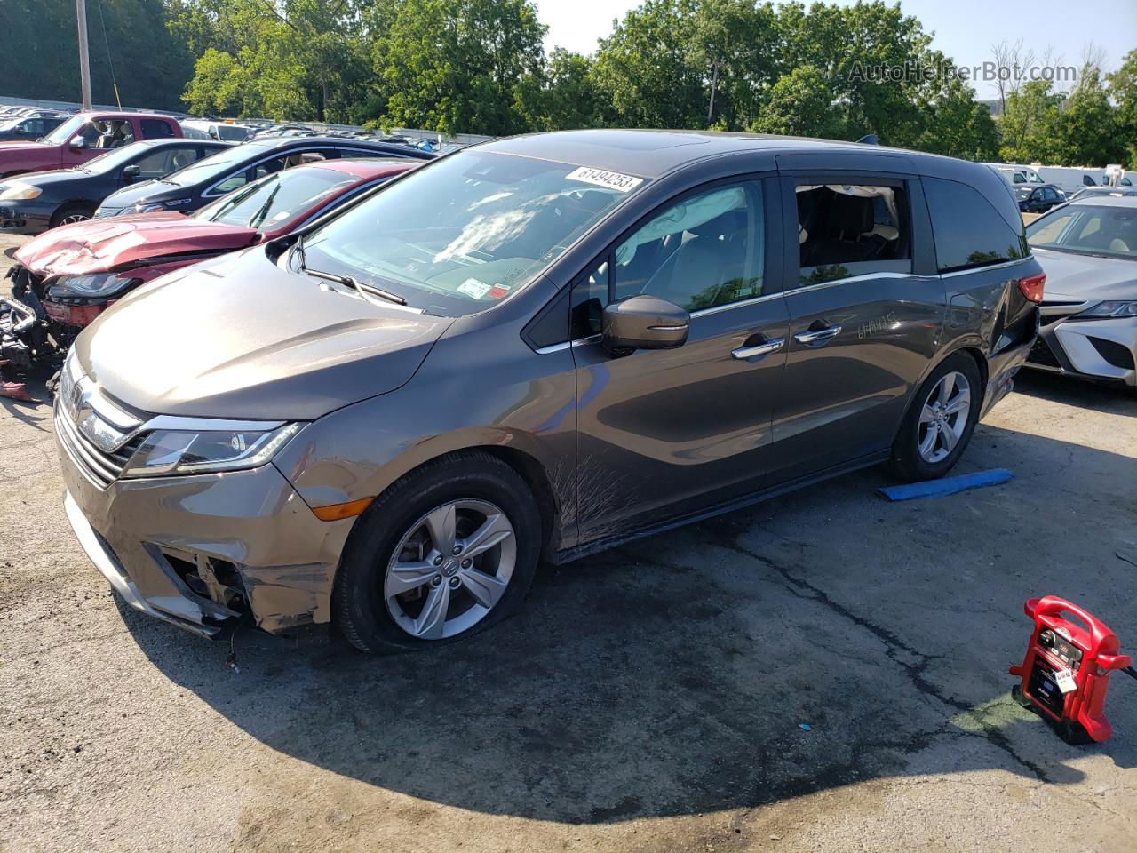 2019 Honda Odyssey Exl Угольный vin: 5FNRL6H7XKB122548