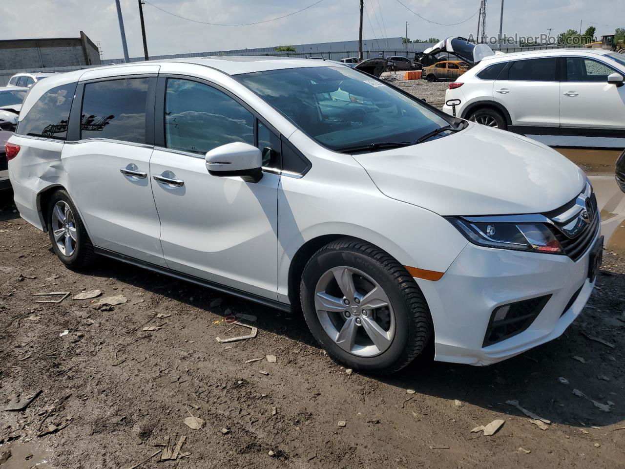 2020 Honda Odyssey Exl White vin: 5FNRL6H7XLB020930