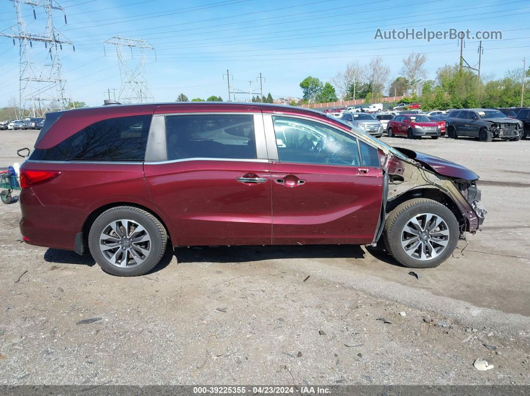 2021 Honda Odyssey Ex-l Burgundy vin: 5FNRL6H7XMB016250