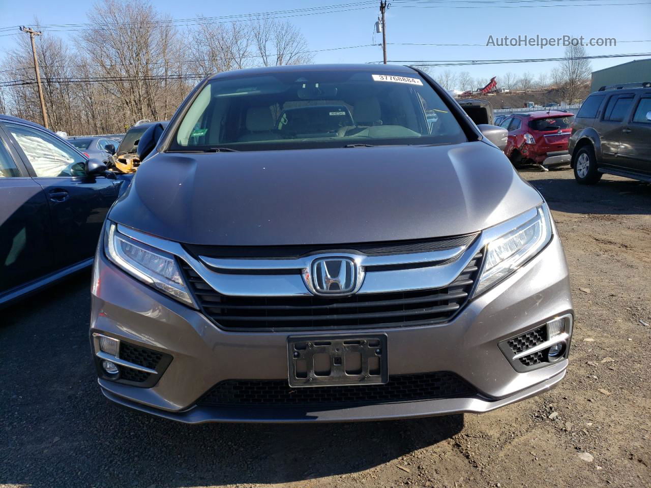 2019 Honda Odyssey Touring Gray vin: 5FNRL6H80KB078925