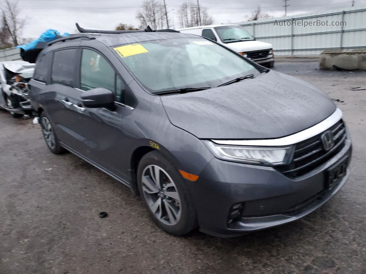 2021 Honda Odyssey Touring Gray vin: 5FNRL6H80MB022406