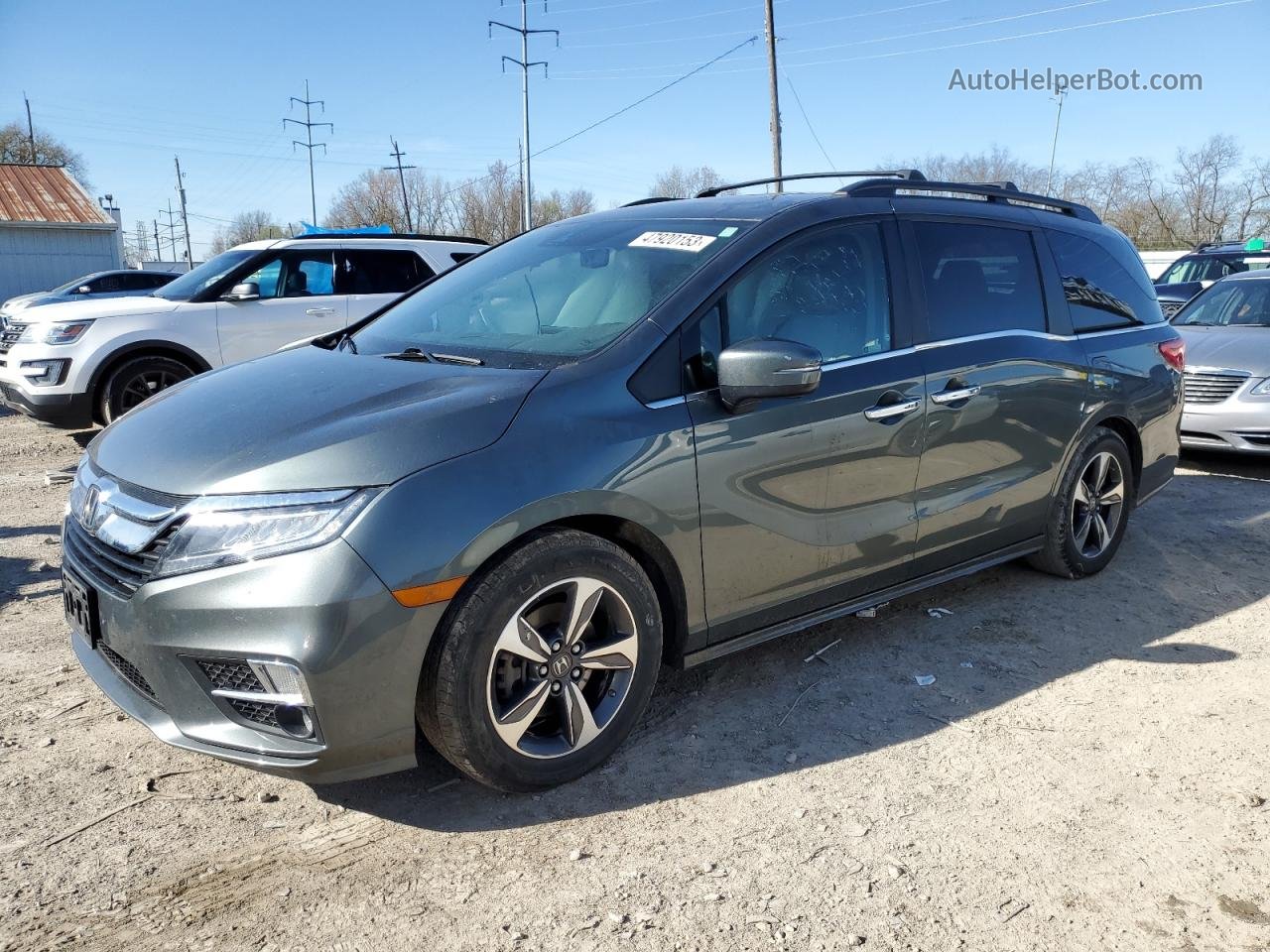 2019 Honda Odyssey Touring Gray vin: 5FNRL6H81KB015977