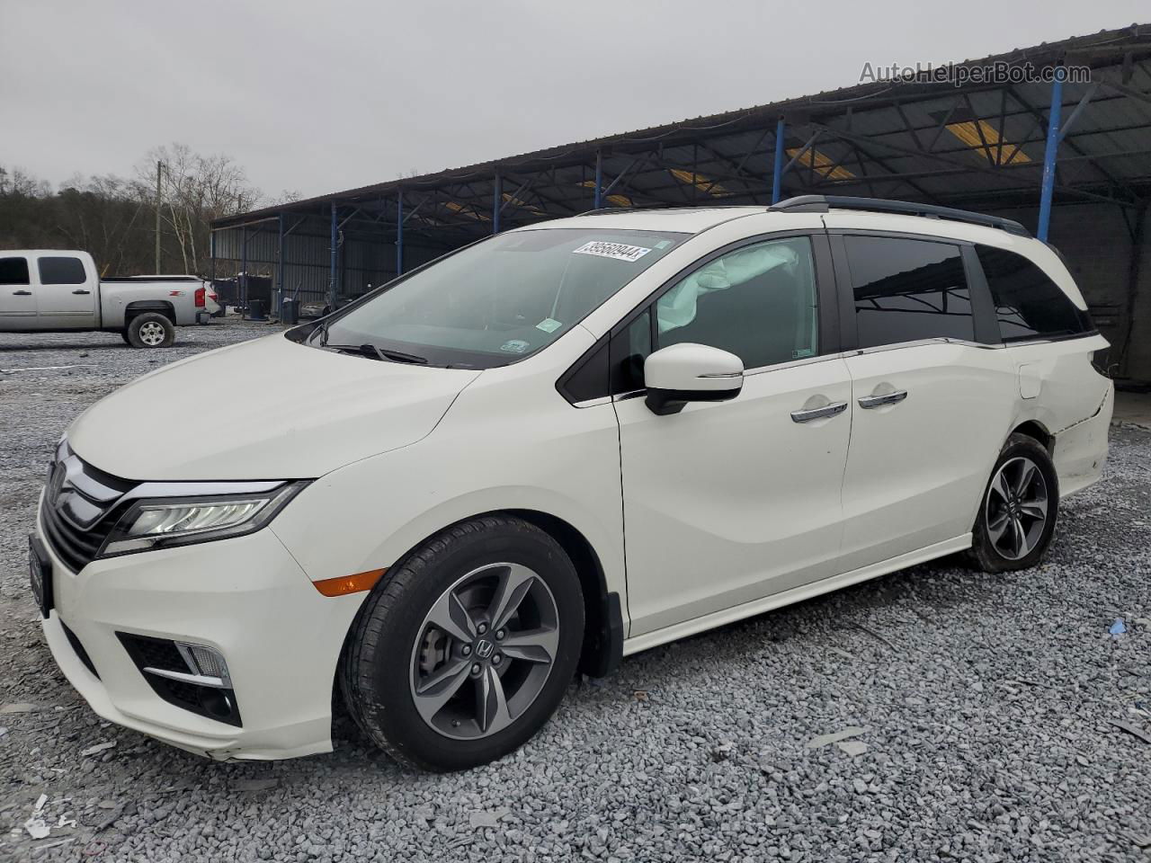 2019 Honda Odyssey Touring White vin: 5FNRL6H81KB031886