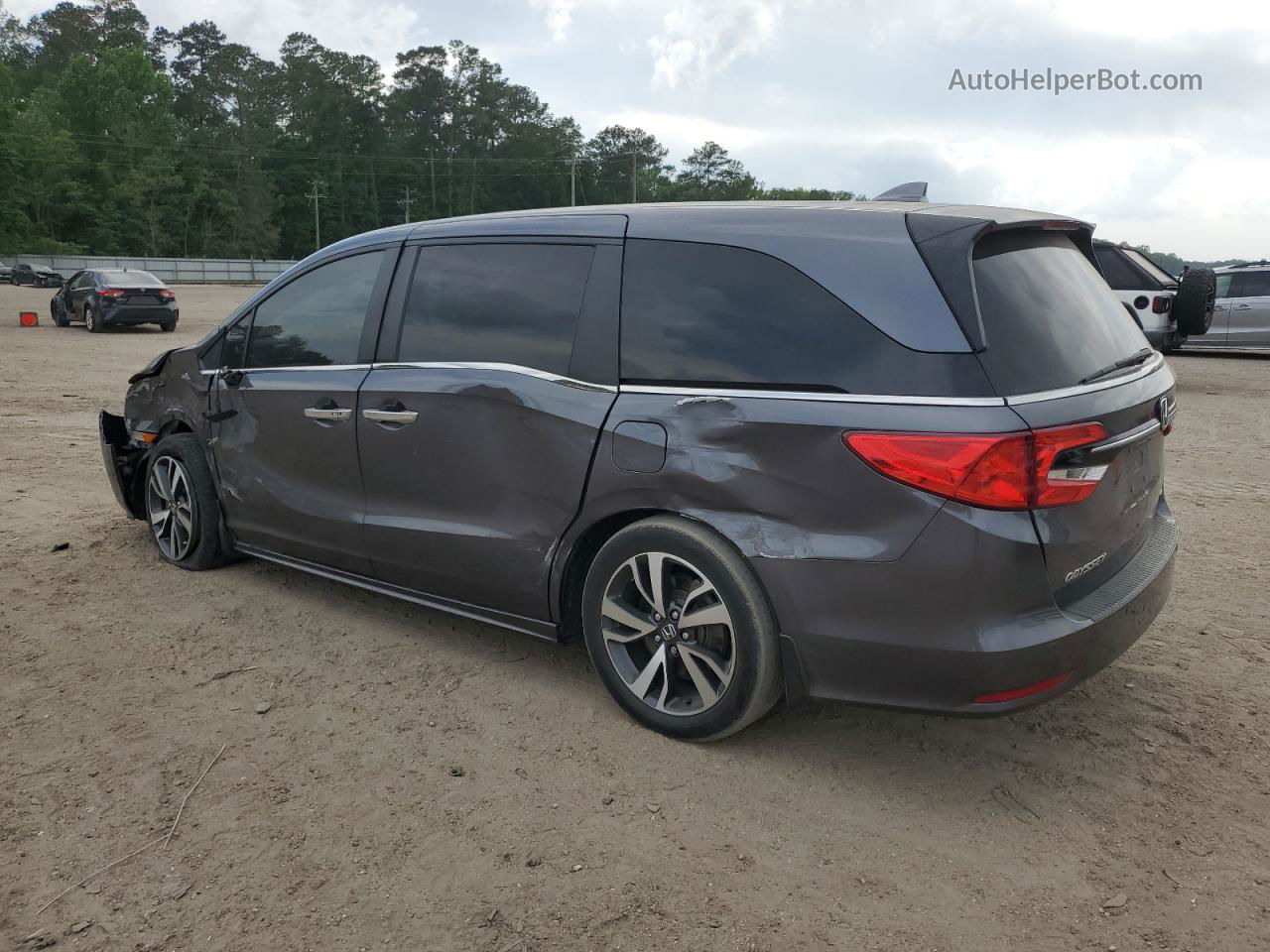 2021 Honda Odyssey Touring Gray vin: 5FNRL6H81MB004142