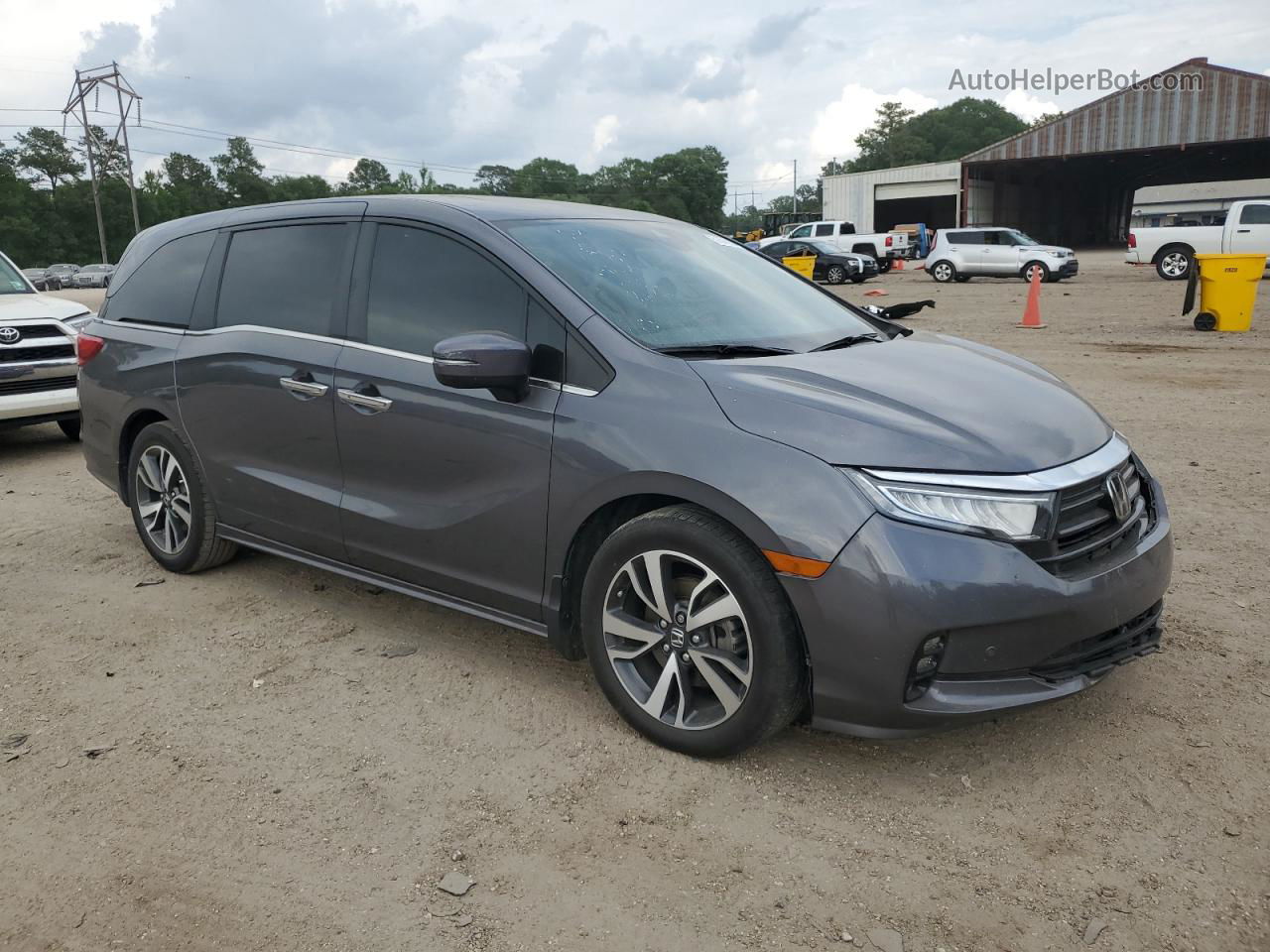 2021 Honda Odyssey Touring Gray vin: 5FNRL6H81MB004142