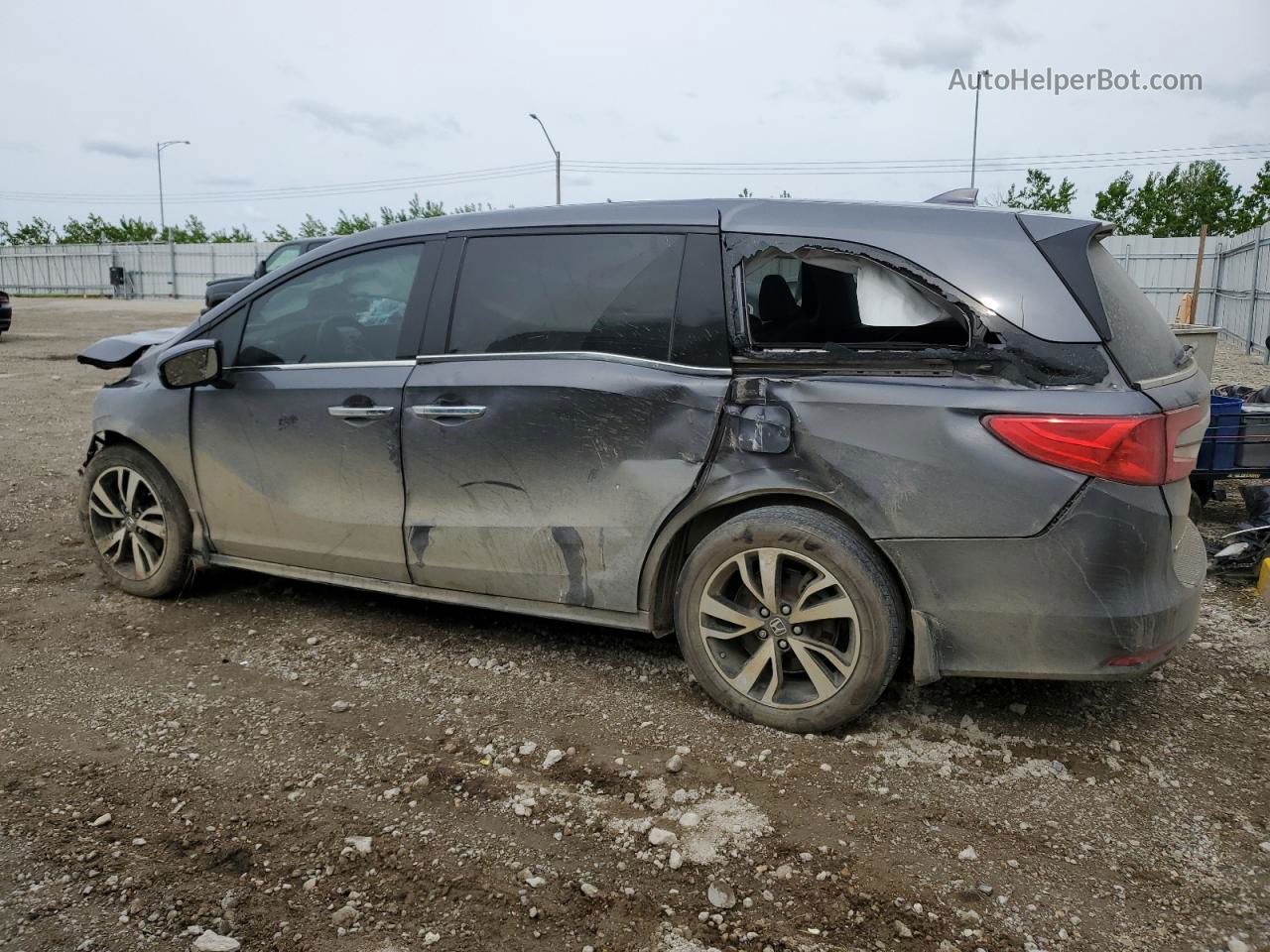 2019 Honda Odyssey Touring Gray vin: 5FNRL6H82KB503836