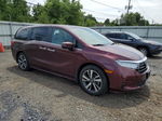 2021 Honda Odyssey Touring Maroon vin: 5FNRL6H82MB014629