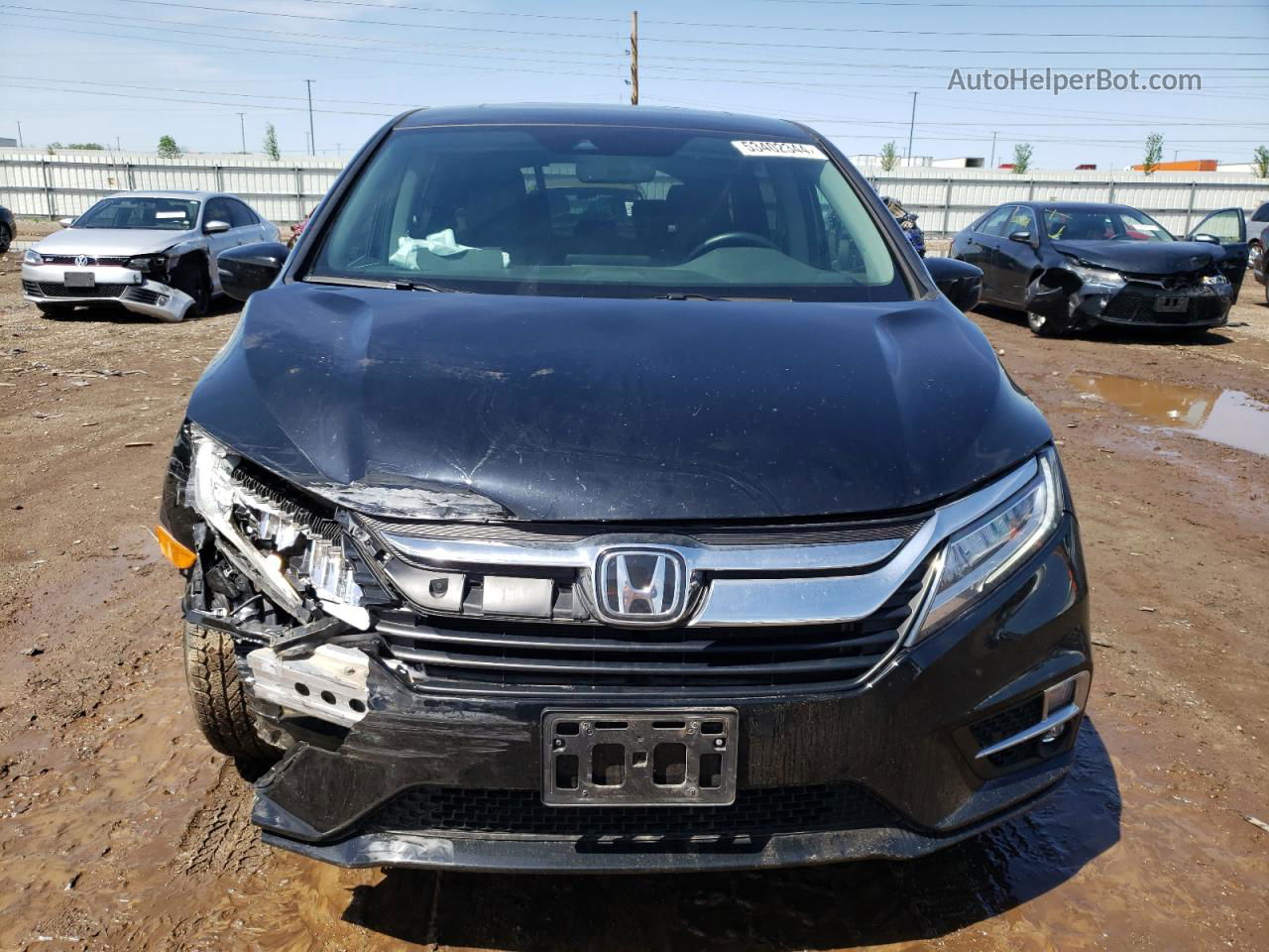 2019 Honda Odyssey Touring Black vin: 5FNRL6H83KB019884