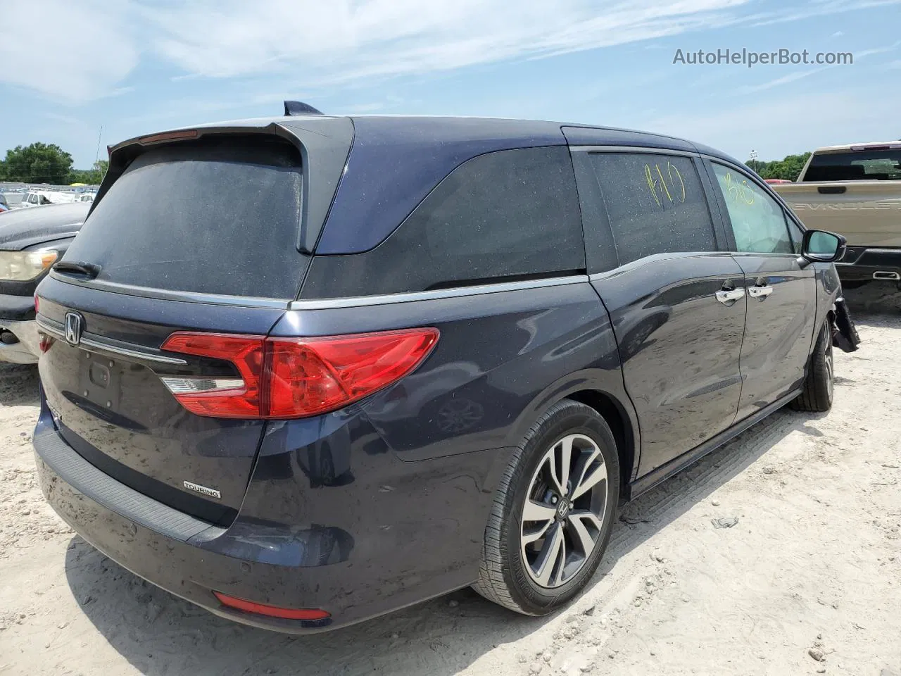 2021 Honda Odyssey Touring Синий vin: 5FNRL6H83MB015482