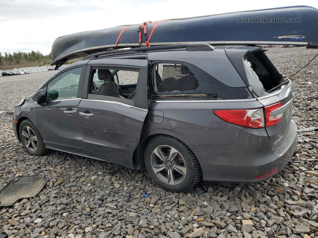 2019 Honda Odyssey Touring Gray vin: 5FNRL6H84KB045068