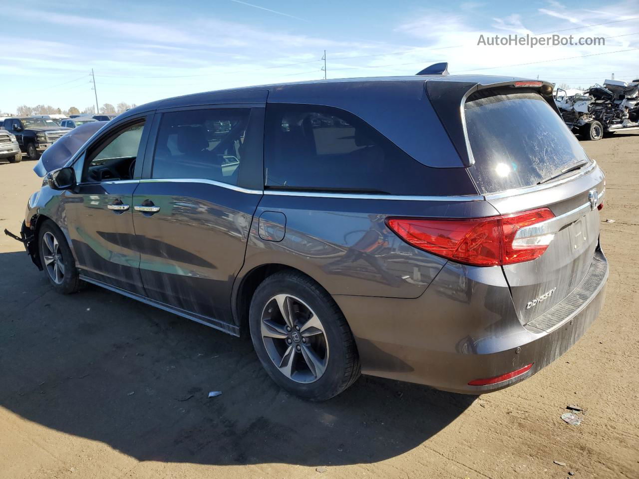 2019 Honda Odyssey Touring Gray vin: 5FNRL6H84KB069242