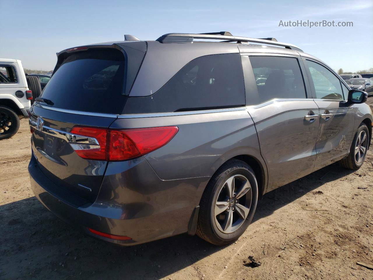 2019 Honda Odyssey Touring Серый vin: 5FNRL6H85KB069458