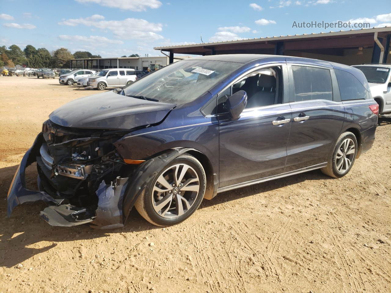 2021 Honda Odyssey Touring Blue vin: 5FNRL6H85MB028735