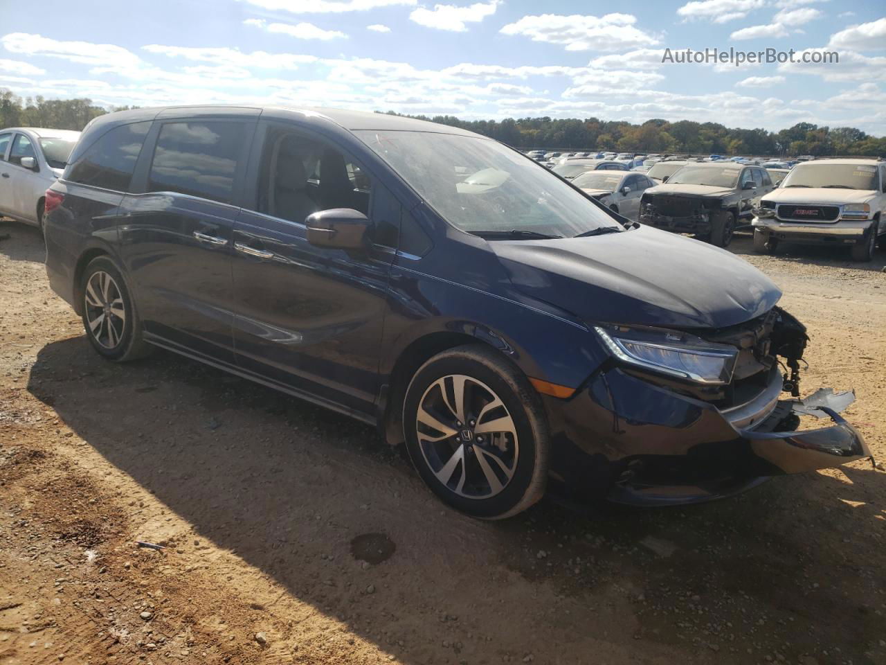 2021 Honda Odyssey Touring Blue vin: 5FNRL6H85MB028735