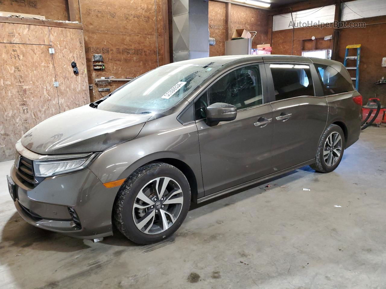 2021 Honda Odyssey Touring Gray vin: 5FNRL6H86MB002273