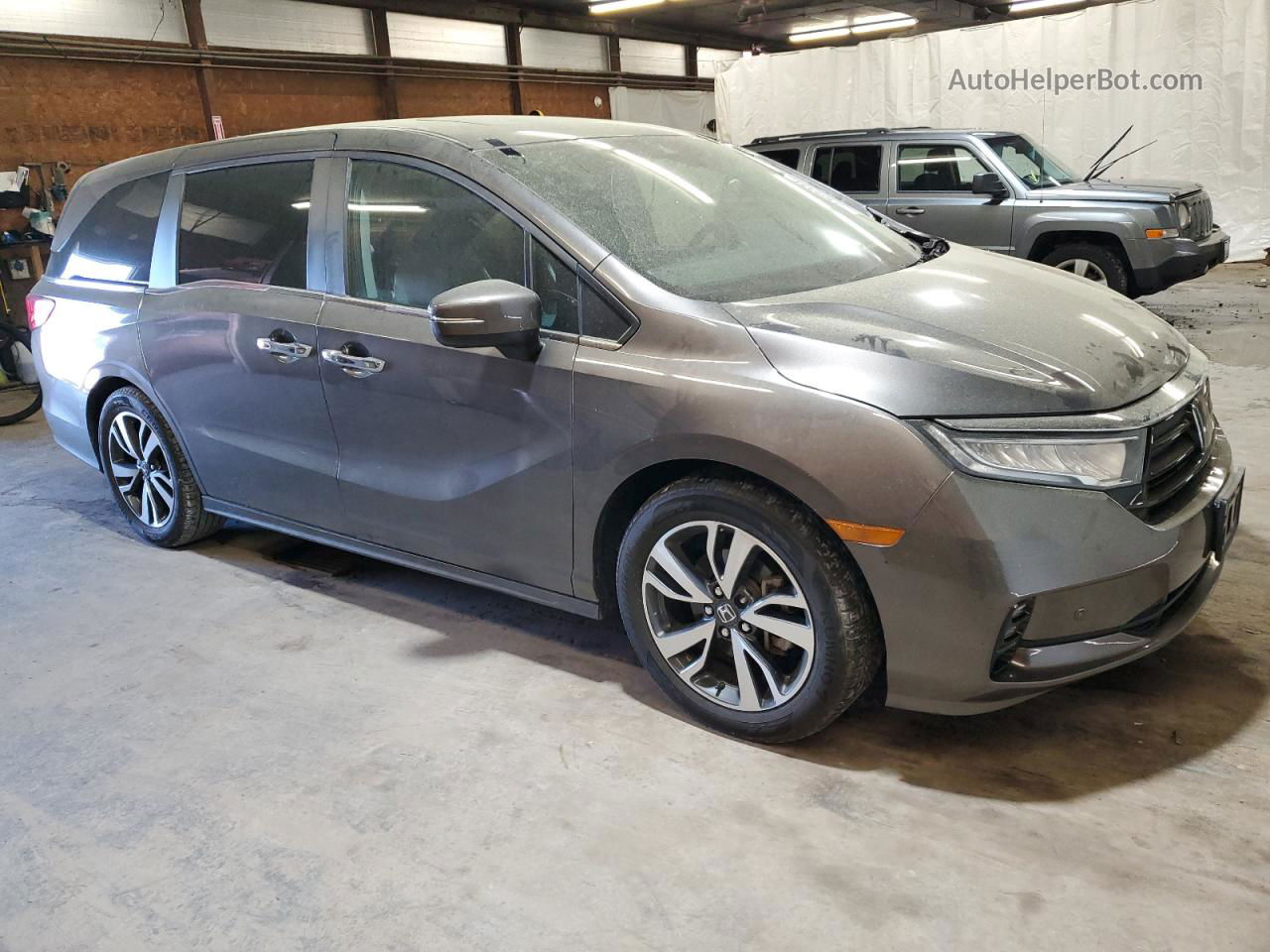 2021 Honda Odyssey Touring Gray vin: 5FNRL6H86MB002273