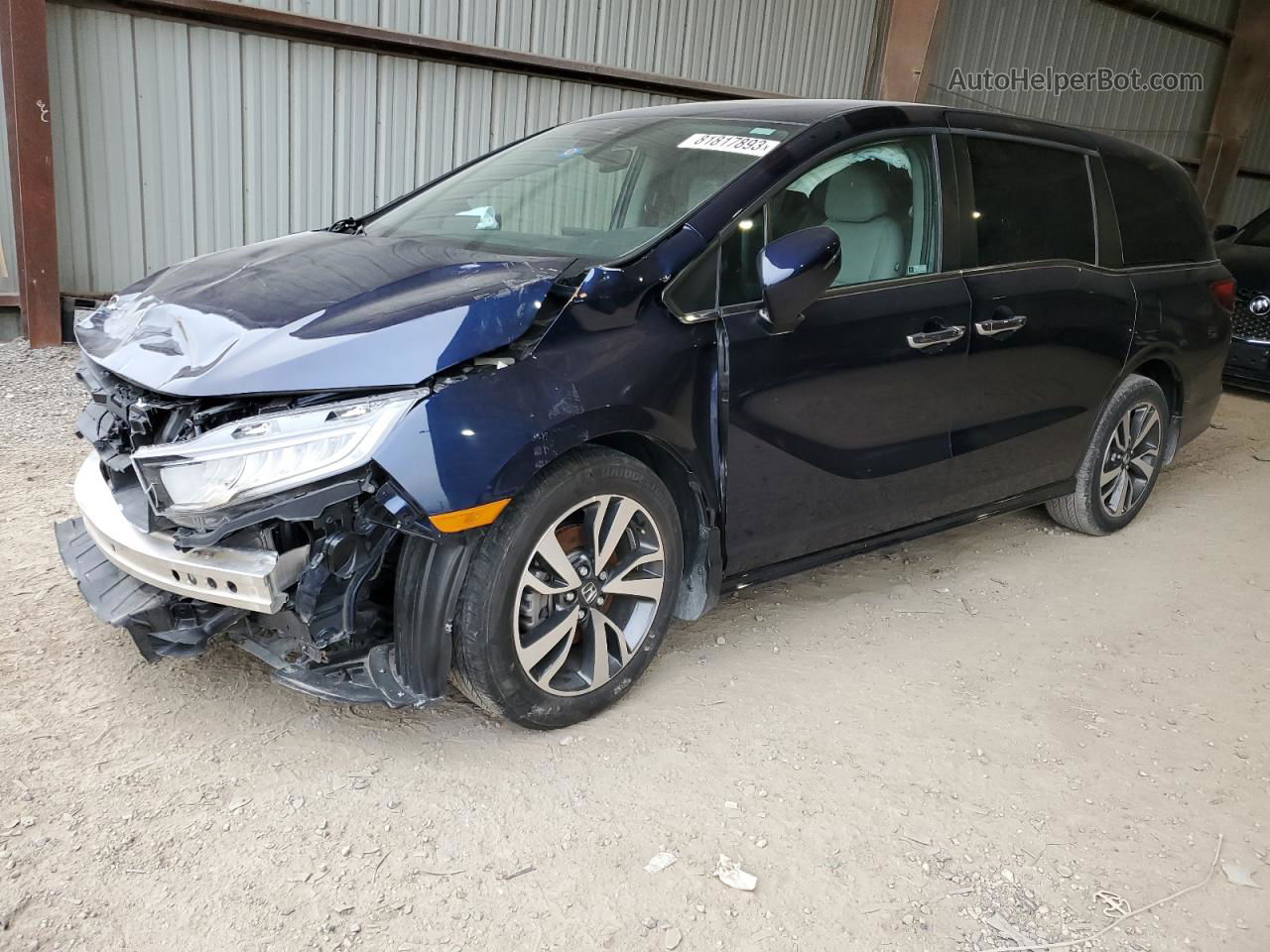 2021 Honda Odyssey Touring Blue vin: 5FNRL6H86MB040568