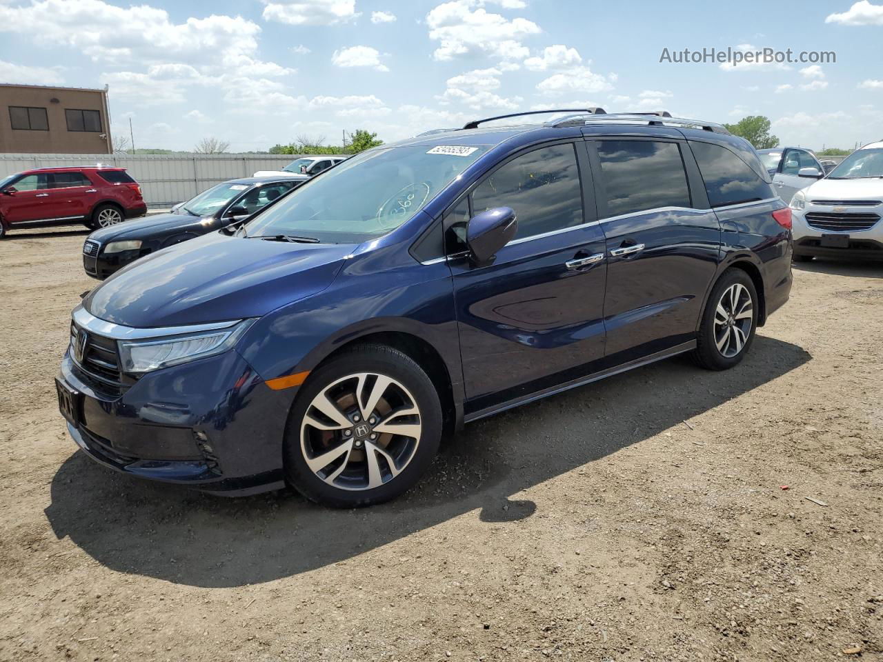 2021 Honda Odyssey Touring Blue vin: 5FNRL6H88MB011475