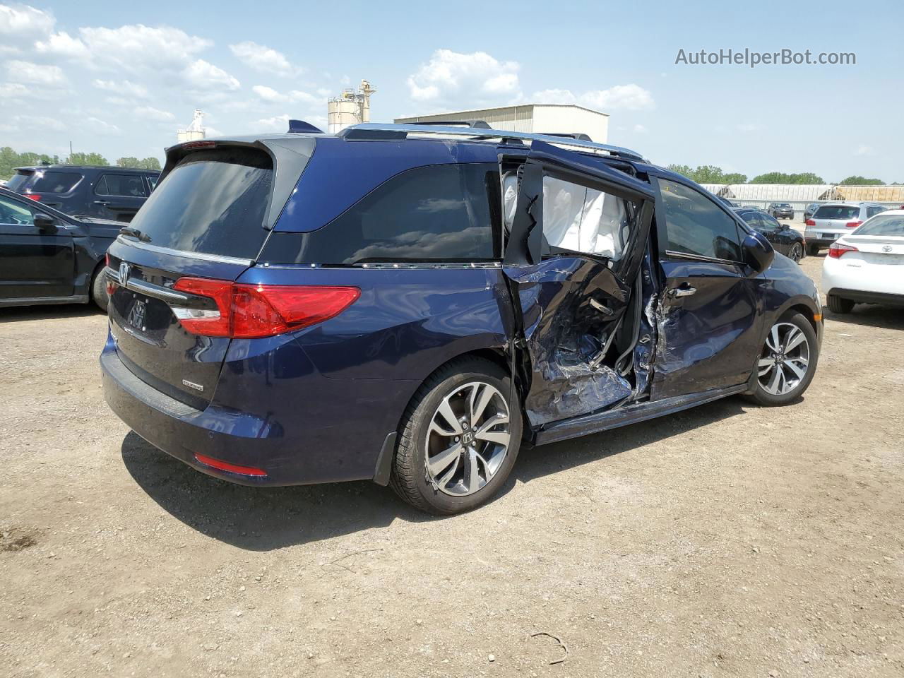 2021 Honda Odyssey Touring Blue vin: 5FNRL6H88MB011475