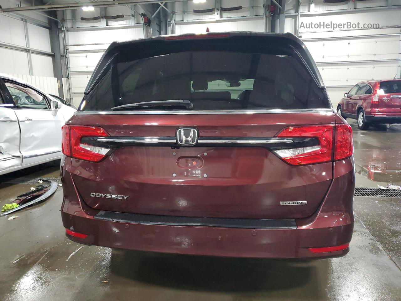 2021 Honda Odyssey Touring Burgundy vin: 5FNRL6H89MB008729