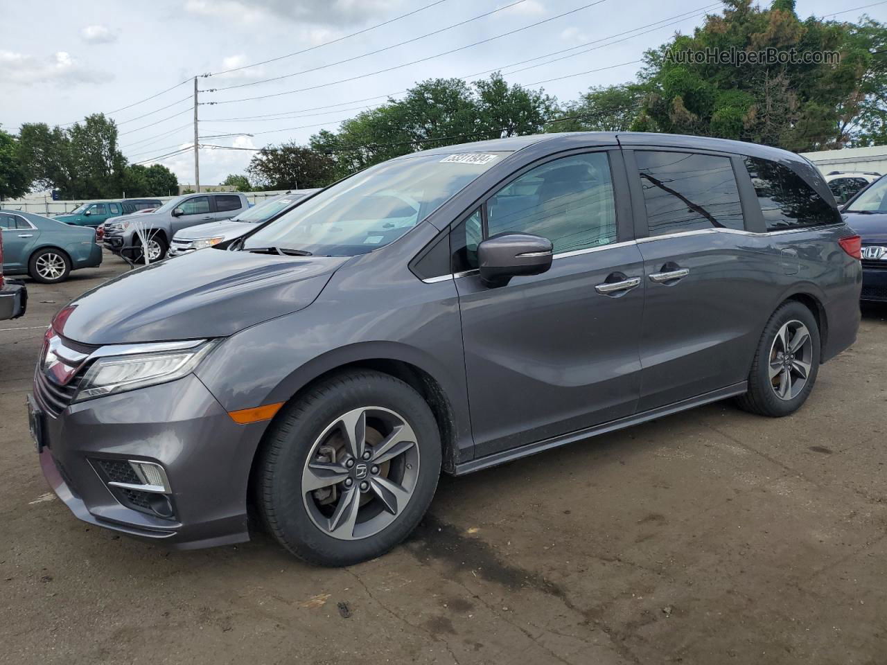 2019 Honda Odyssey Touring Серый vin: 5FNRL6H8XKB019669