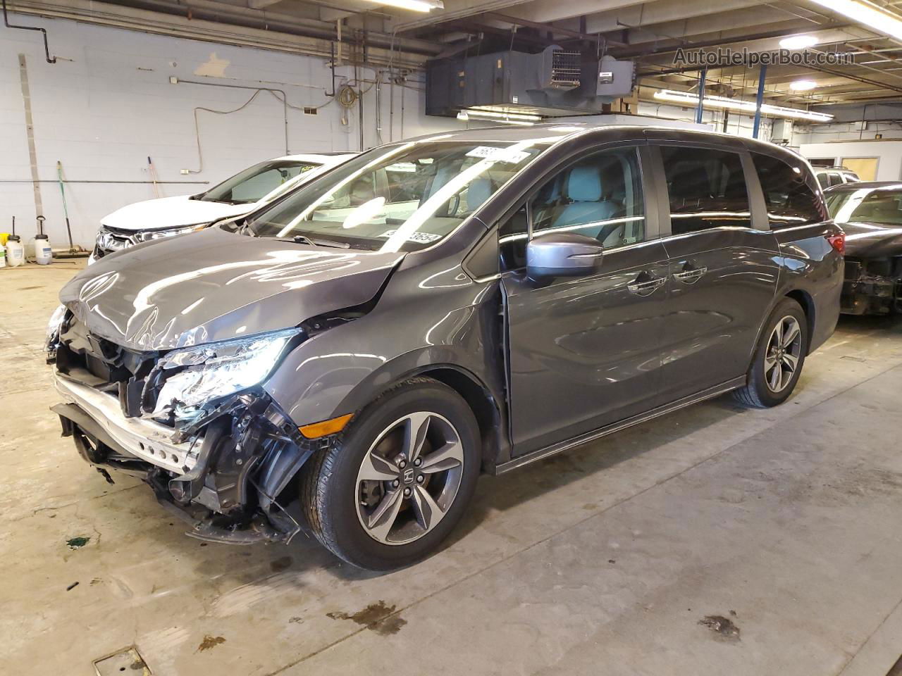 2019 Honda Odyssey Touring Gray vin: 5FNRL6H8XKB119948