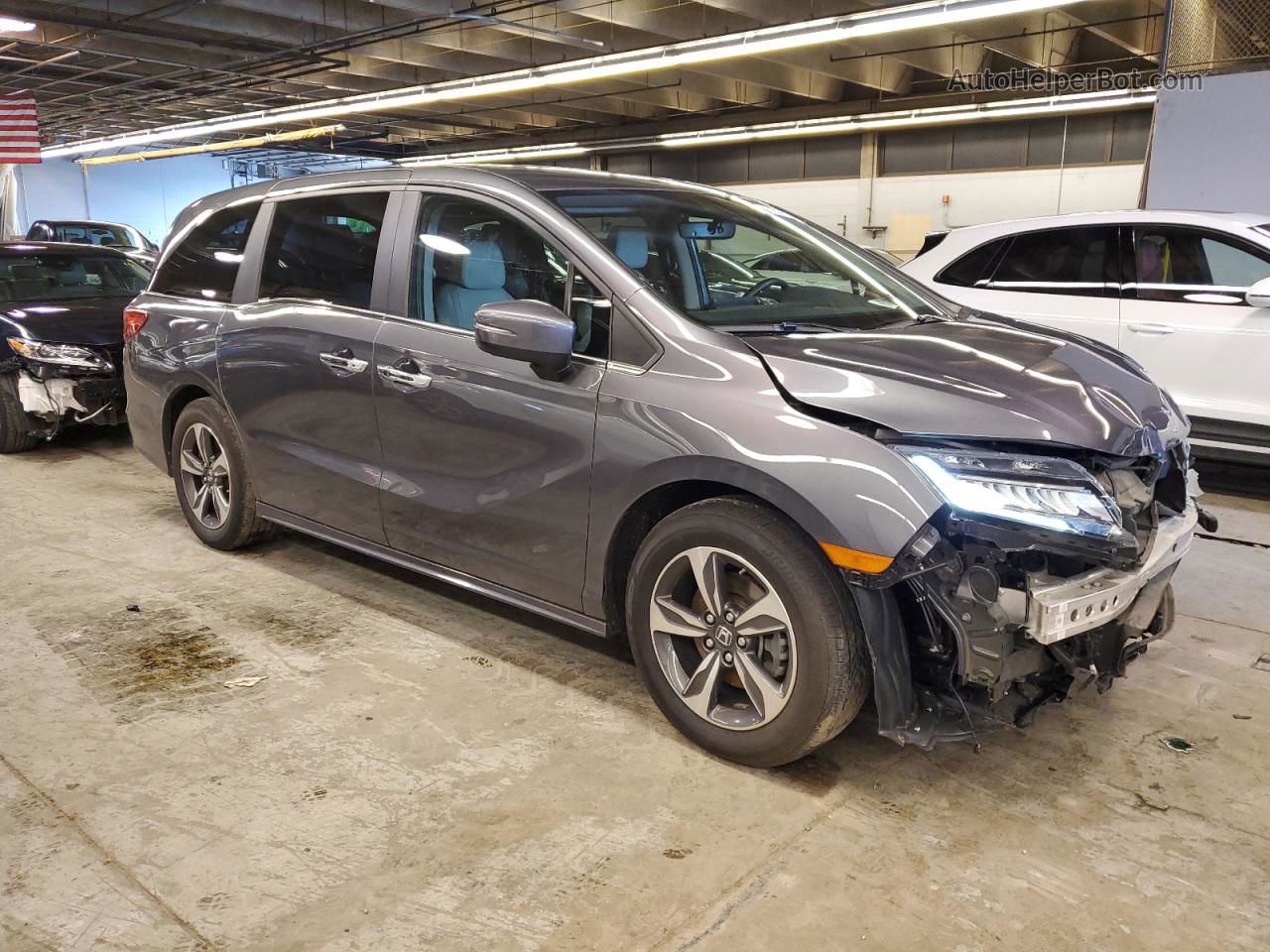 2019 Honda Odyssey Touring Gray vin: 5FNRL6H8XKB119948