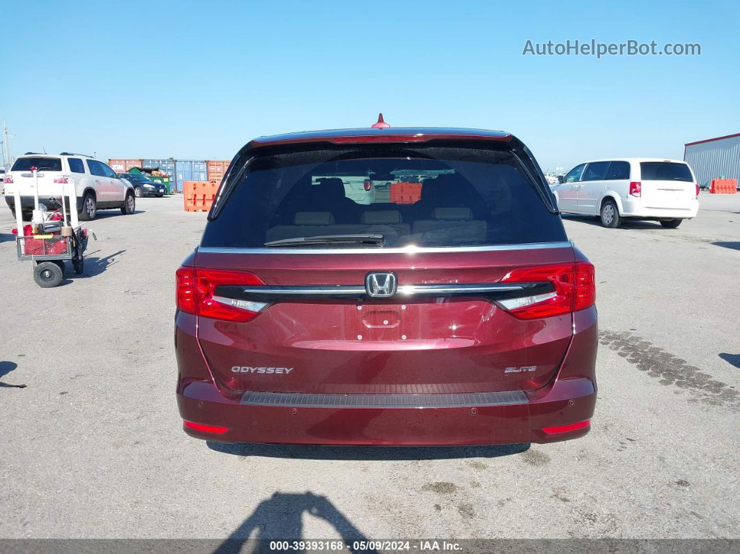 2021 Honda Odyssey Elite Maroon vin: 5FNRL6H90MB007445