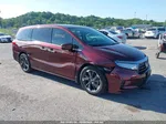 2021 Honda Odyssey Elite Maroon vin: 5FNRL6H90MB007445