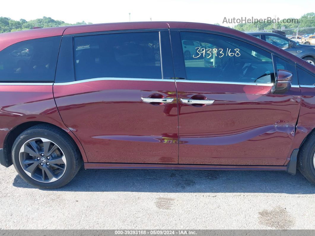 2021 Honda Odyssey Elite Maroon vin: 5FNRL6H90MB007445