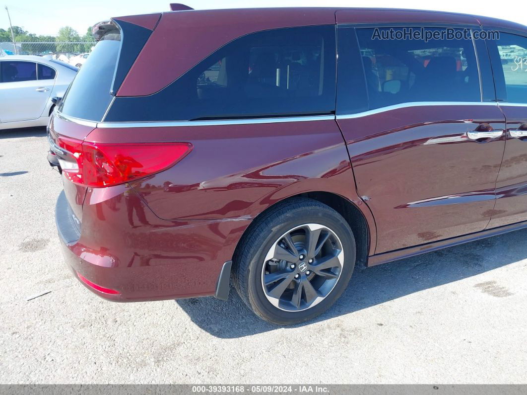 2021 Honda Odyssey Elite Maroon vin: 5FNRL6H90MB007445