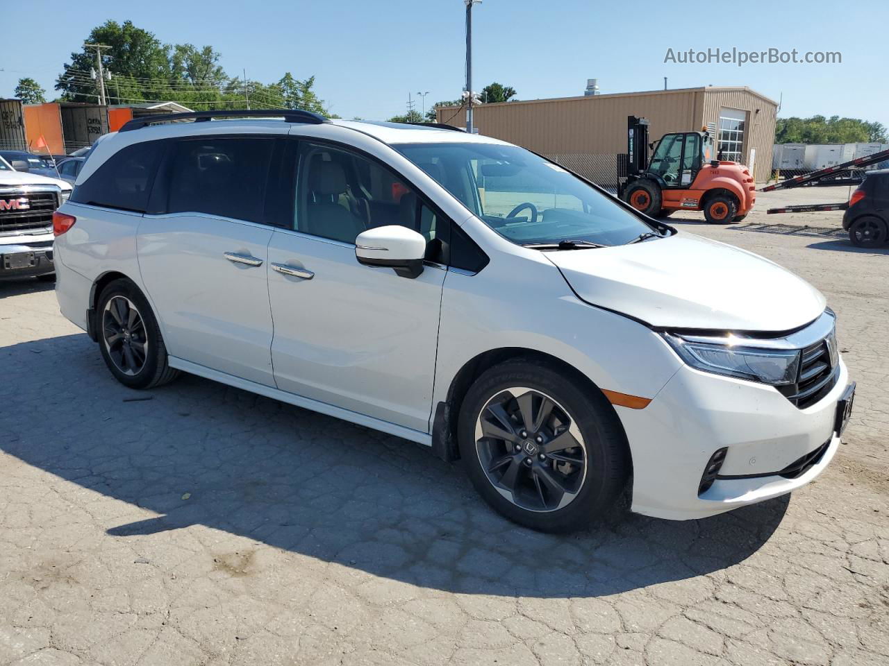 2021 Honda Odyssey Elite White vin: 5FNRL6H90MB012998