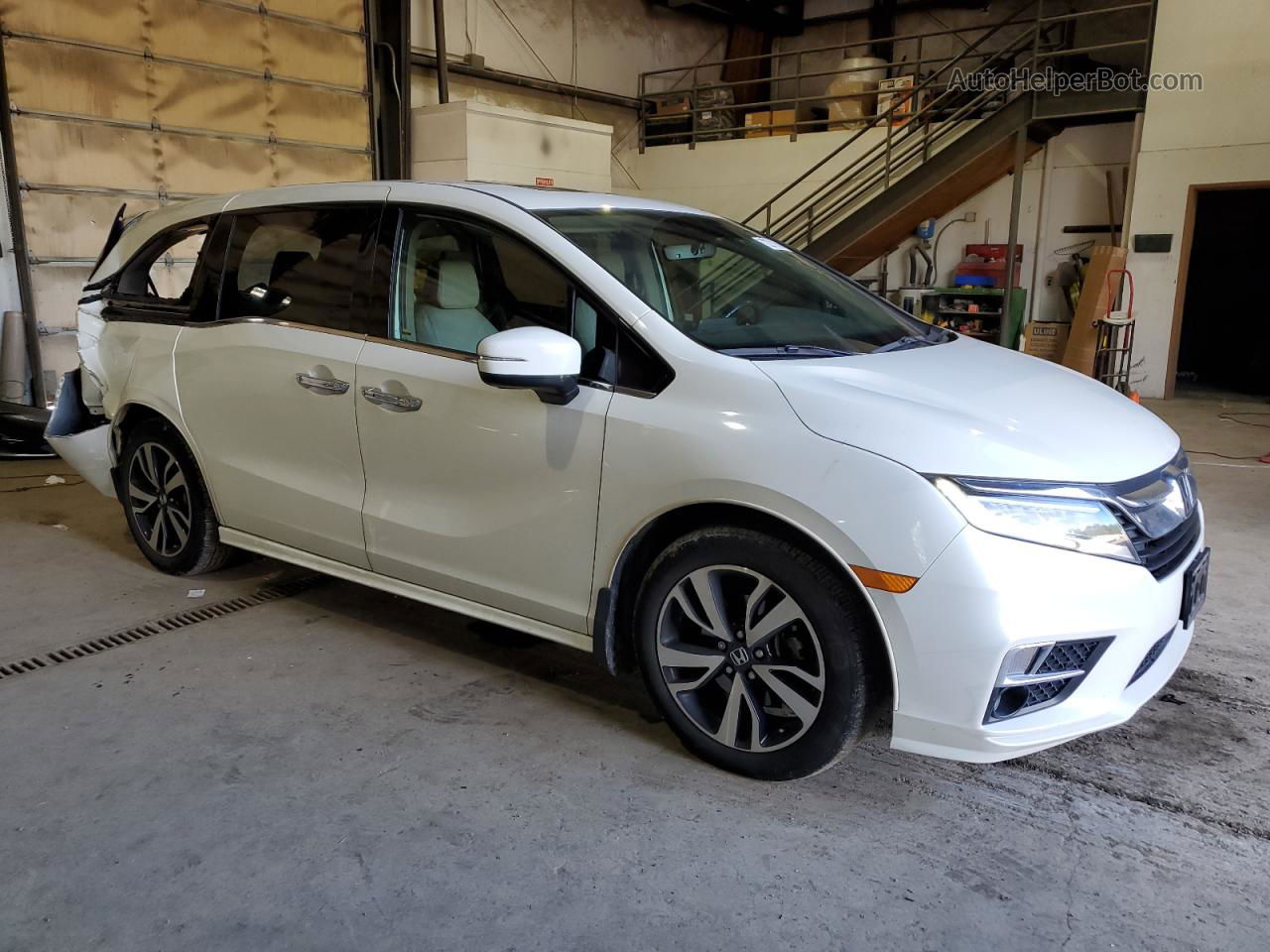 2019 Honda Odyssey Elite White vin: 5FNRL6H91KB031721