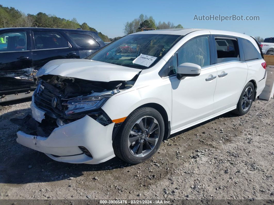 2021 Honda Odyssey Elite White vin: 5FNRL6H91MB000309