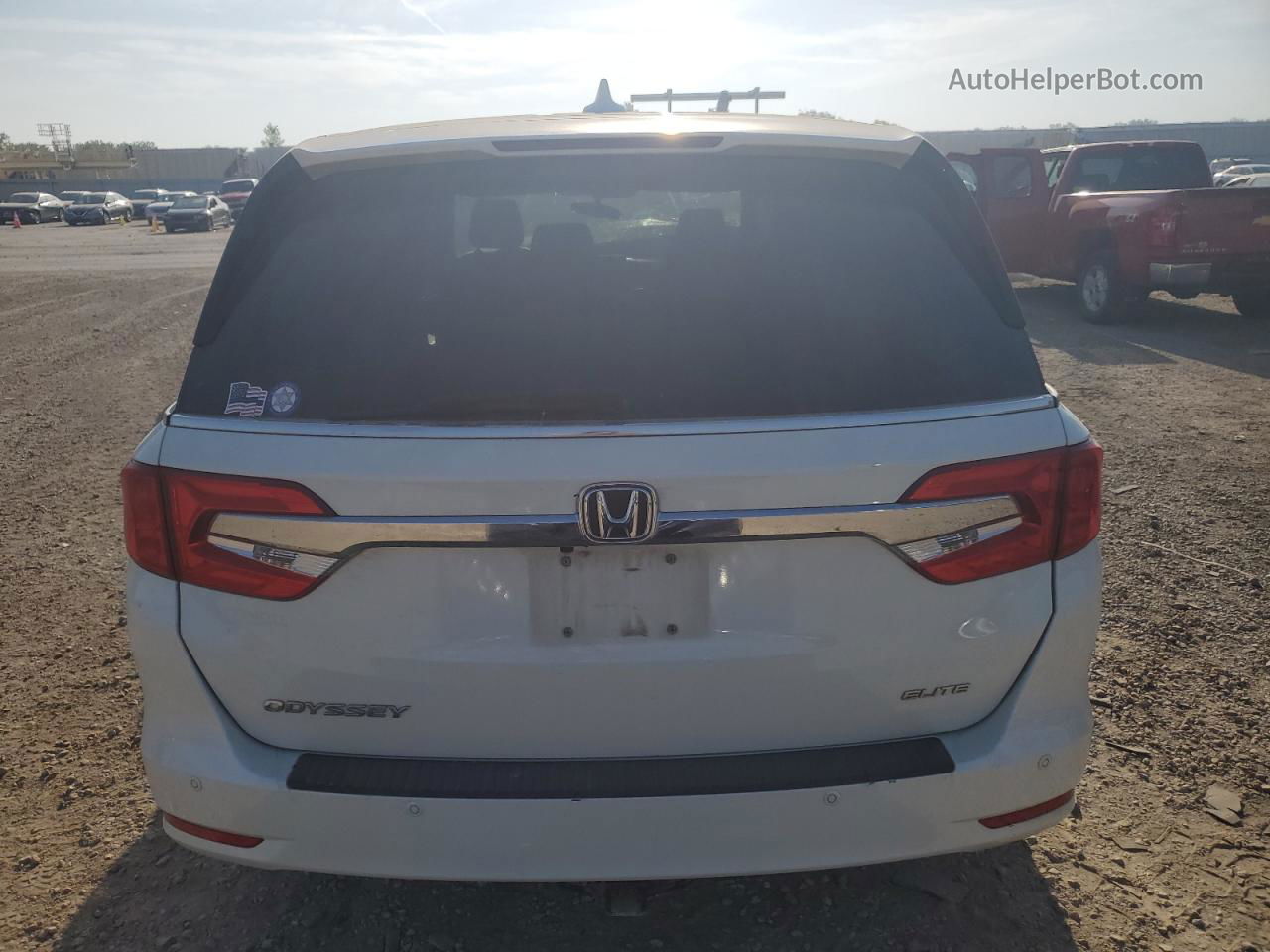 2019 Honda Odyssey Elite White vin: 5FNRL6H92KB032070