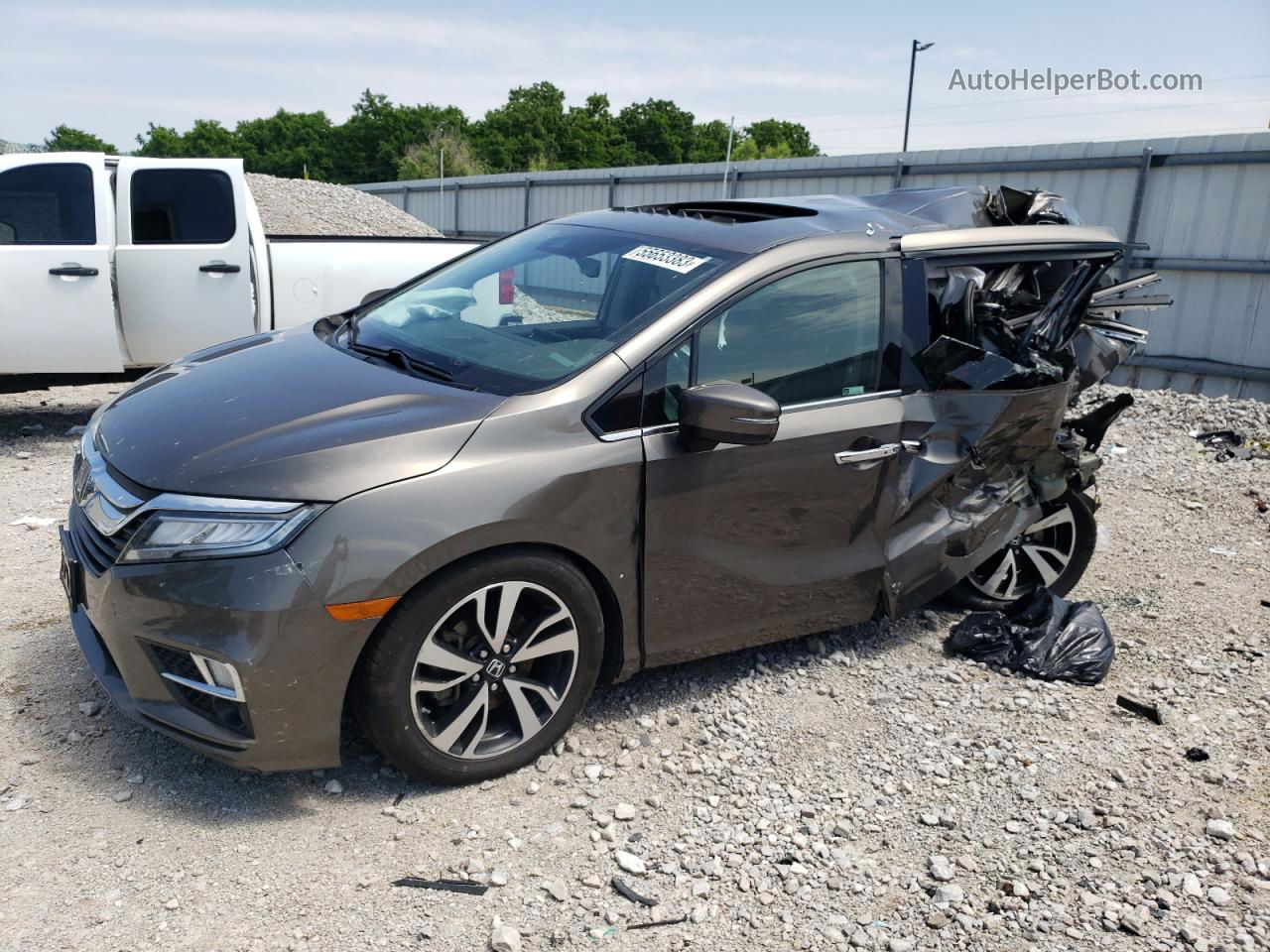 2019 Honda Odyssey Elite Gray vin: 5FNRL6H92KB038841