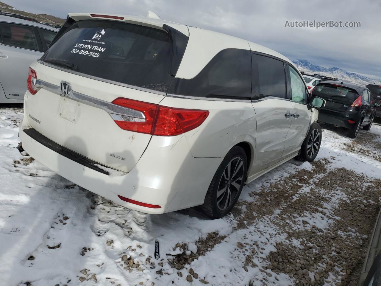 2019 Honda Odyssey Elite White vin: 5FNRL6H92KB077641