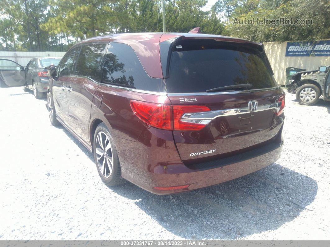 2019 Honda Odyssey Elite Maroon vin: 5FNRL6H92KB085819