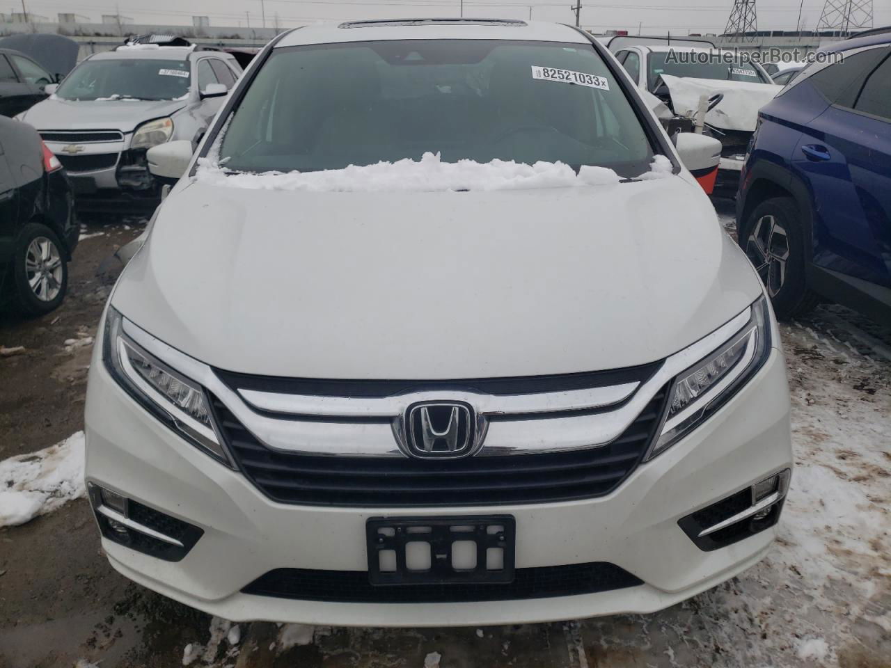 2020 Honda Odyssey Elite White vin: 5FNRL6H92LB019465