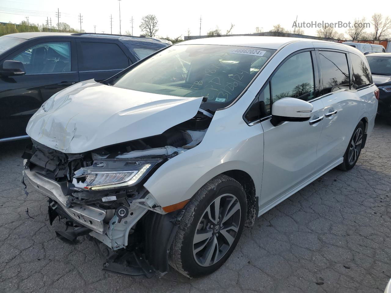 2021 Honda Odyssey Elite White vin: 5FNRL6H92MB016910