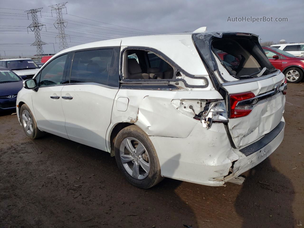 2020 Honda Odyssey Elite White vin: 5FNRL6H93LB072109