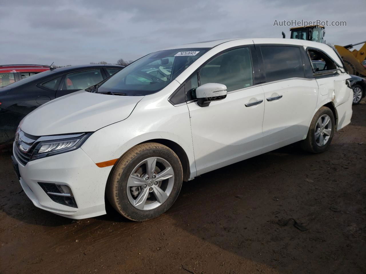 2020 Honda Odyssey Elite White vin: 5FNRL6H93LB072109