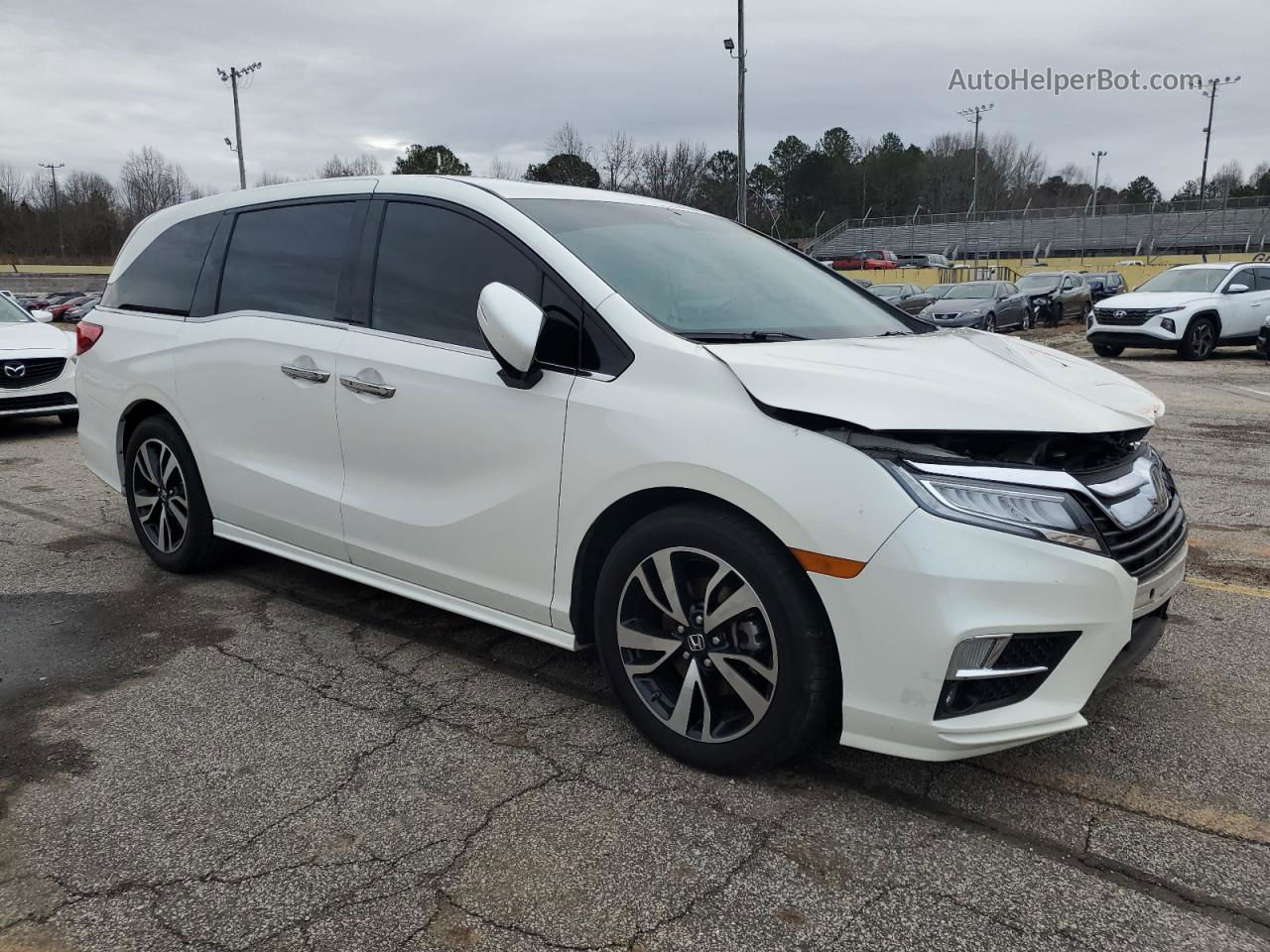 2019 Honda Odyssey Elite White vin: 5FNRL6H94KB001984