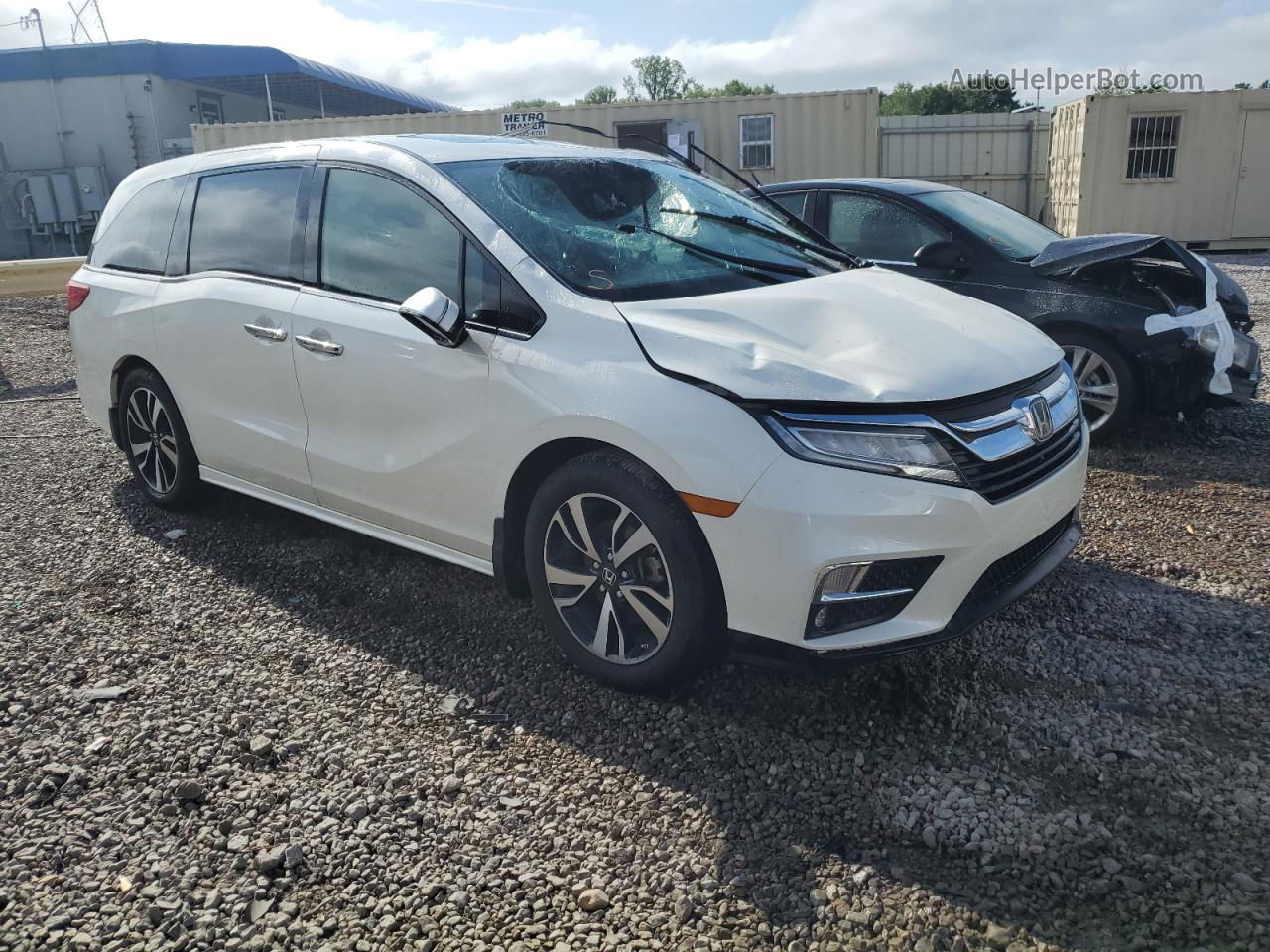 2019 Honda Odyssey Elite White vin: 5FNRL6H94KB004836