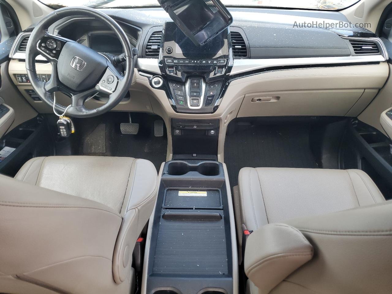 2019 Honda Odyssey Elite White vin: 5FNRL6H94KB004836