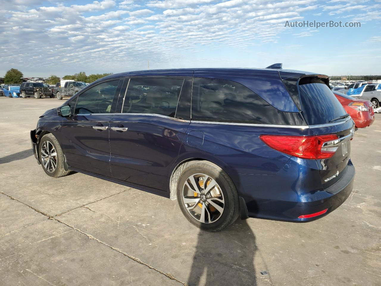 2019 Honda Odyssey Elite Синий vin: 5FNRL6H94KB006327